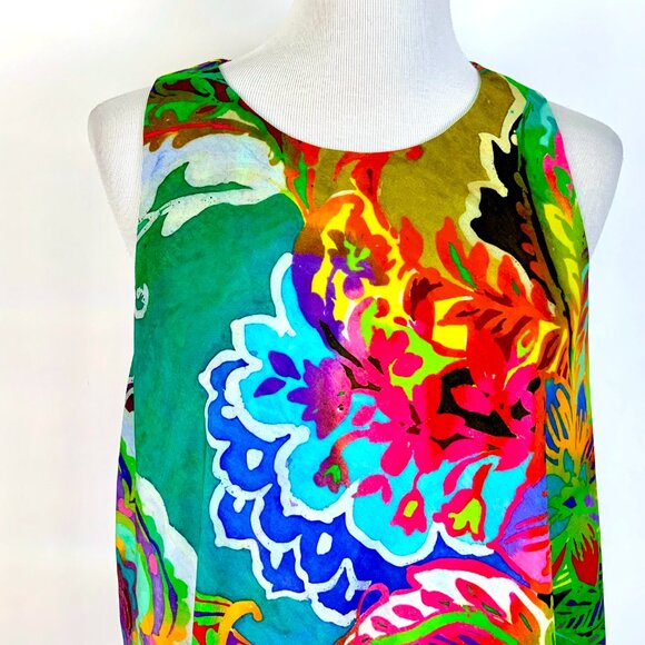 Lauren Ralph Lauren Women's Tropical Floral Shift Sleevless Dress Sz 12 - Picture 9 of 16